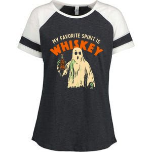 My Favorite Spirit Is Whiskey Enza Ladies Jersey Colorblock Tee