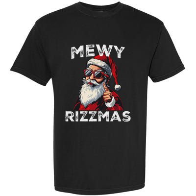 Mewy Funny Santa Mewing Joke Rizz Christmas Garment-Dyed Heavyweight T-Shirt