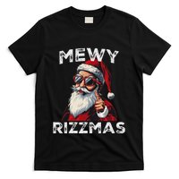 Mewy Funny Santa Mewing Joke Rizz Christmas T-Shirt