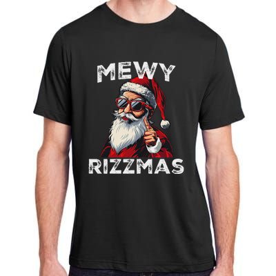 Mewy Funny Santa Mewing Joke Rizz Christmas Adult ChromaSoft Performance T-Shirt