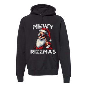 Mewy Funny Santa Mewing Joke Rizz Christmas Premium Hoodie