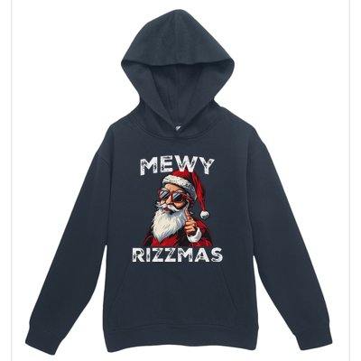 Mewy Funny Santa Mewing Joke Rizz Christmas Urban Pullover Hoodie