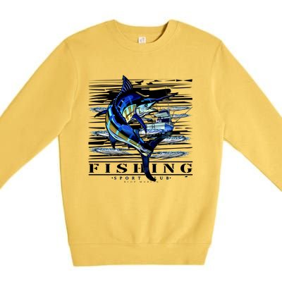 Marlin Fishing Sport Club Premium Crewneck Sweatshirt