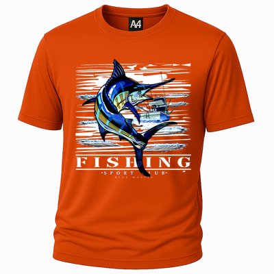 Marlin Fishing Sport Club Cooling Performance Crew T-Shirt