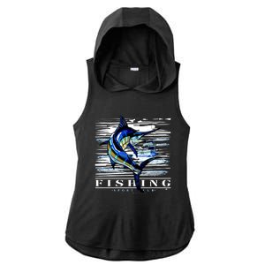 Marlin Fishing Sport Club Ladies PosiCharge Tri-Blend Wicking Draft Hoodie Tank