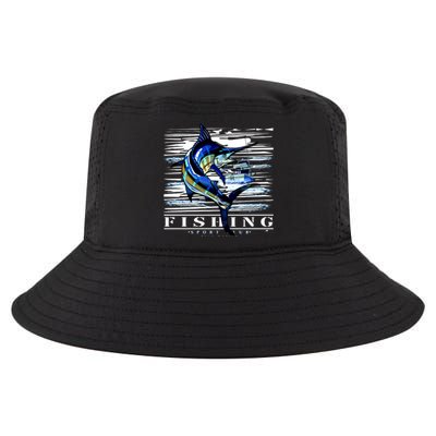 Marlin Fishing Sport Club Cool Comfort Performance Bucket Hat