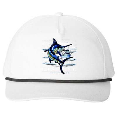 Marlin Fishing Sport Club Snapback Five-Panel Rope Hat