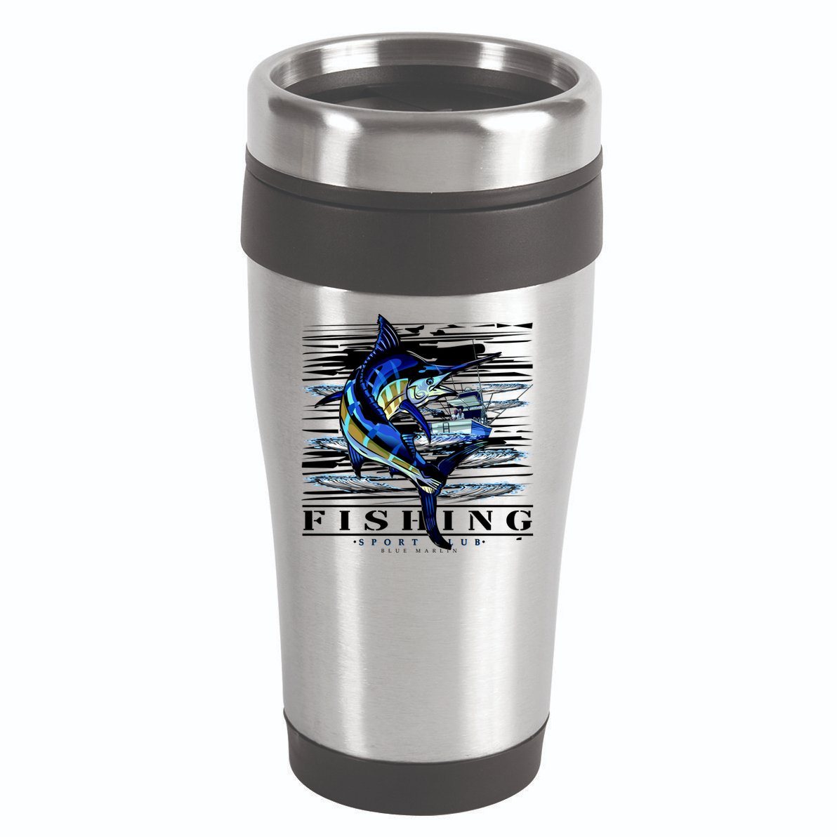 Marlin Fishing Sport Club 16oz Travel Tumbler