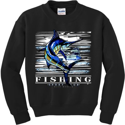 Marlin Fishing Sport Club Kids Sweatshirt