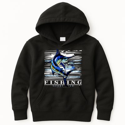 Marlin Fishing Sport Club Kids Hoodie