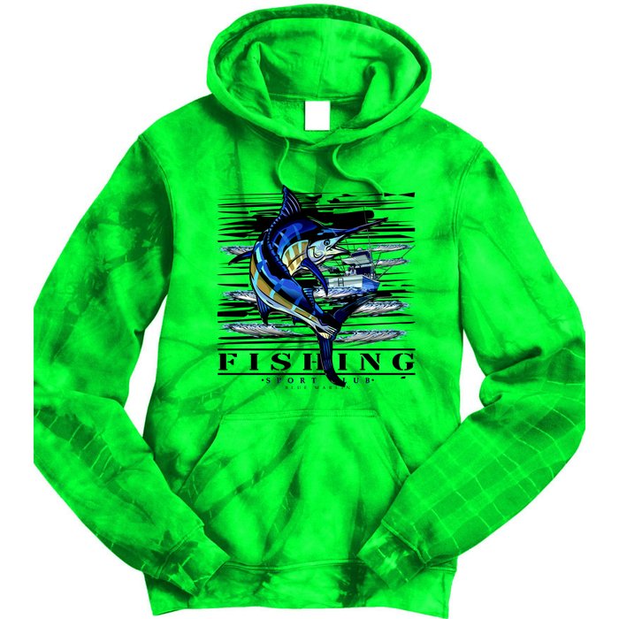 Marlin Fishing Sport Club Tie Dye Hoodie