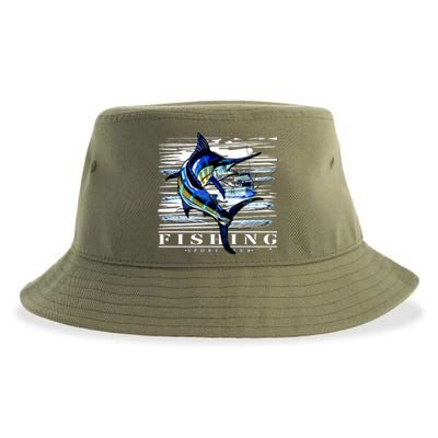 Marlin Fishing Sport Club Sustainable Bucket Hat