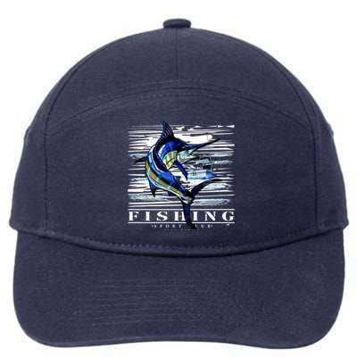 Marlin Fishing Sport Club 7-Panel Snapback Hat