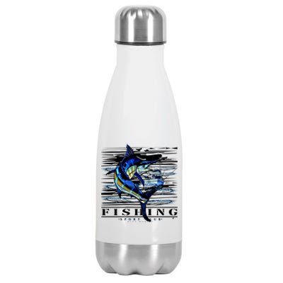 Marlin Fishing Sport Club Stainless Steel Insulated Water Bottle