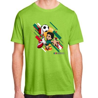 Mexico Football Soccer Playing Soccer Goal Dabbing Adult ChromaSoft Performance T-Shirt