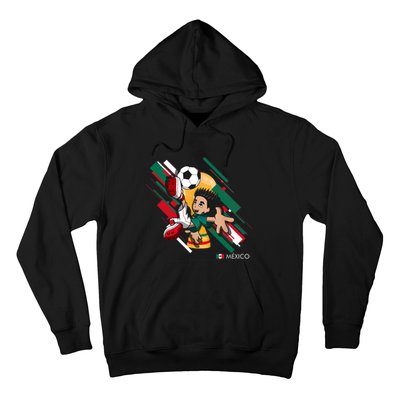 Mexico Football Soccer Playing Soccer Goal Dabbing Hoodie