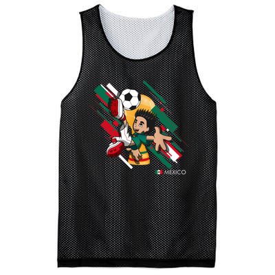 Mexico Football Soccer Playing Soccer Goal Dabbing Mesh Reversible Basketball Jersey Tank