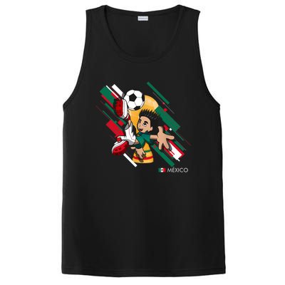 Mexico Football Soccer Playing Soccer Goal Dabbing PosiCharge Competitor Tank