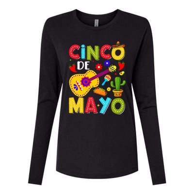 Mexican Fiesta Squad 5 De Mayo Womens Cotton Relaxed Long Sleeve T-Shirt