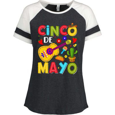 Mexican Fiesta Squad 5 De Mayo Enza Ladies Jersey Colorblock Tee