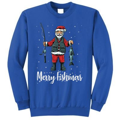 Merry Fishmas Santa Christmas Fisherman Sweatshirt