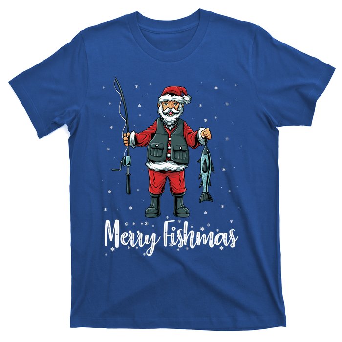 Merry Fishmas Santa Christmas Fisherman T-Shirt