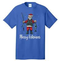 Merry Fishmas Santa Christmas Fisherman Tall T-Shirt