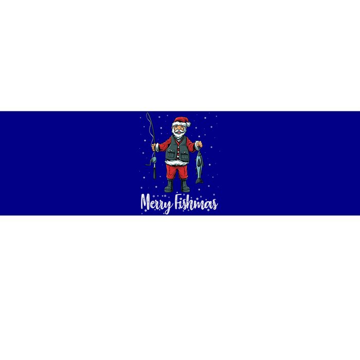 Merry Fishmas Santa Christmas Fisherman Bumper Sticker