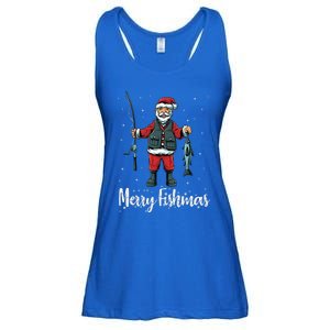 Merry Fishmas Santa Christmas Fisherman Ladies Essential Flowy Tank