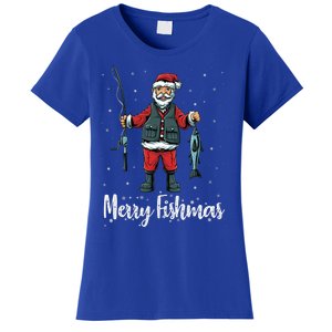 Merry Fishmas Santa Christmas Fisherman Women's T-Shirt