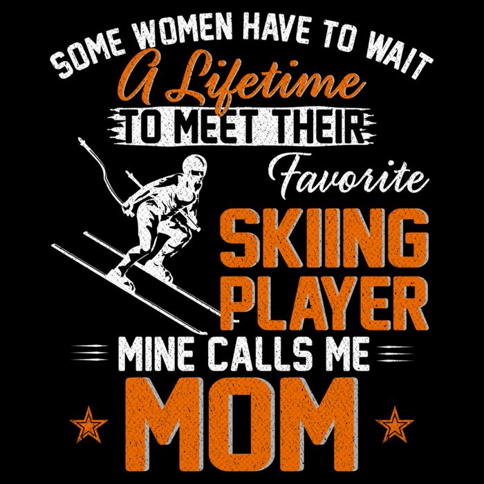 My Favorite Skiing Player Calls Me Mom Gift For Mother Mama Gift City Backpack