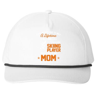 My Favorite Skiing Player Calls Me Mom Gift For Mother Mama Gift Snapback Five-Panel Rope Hat