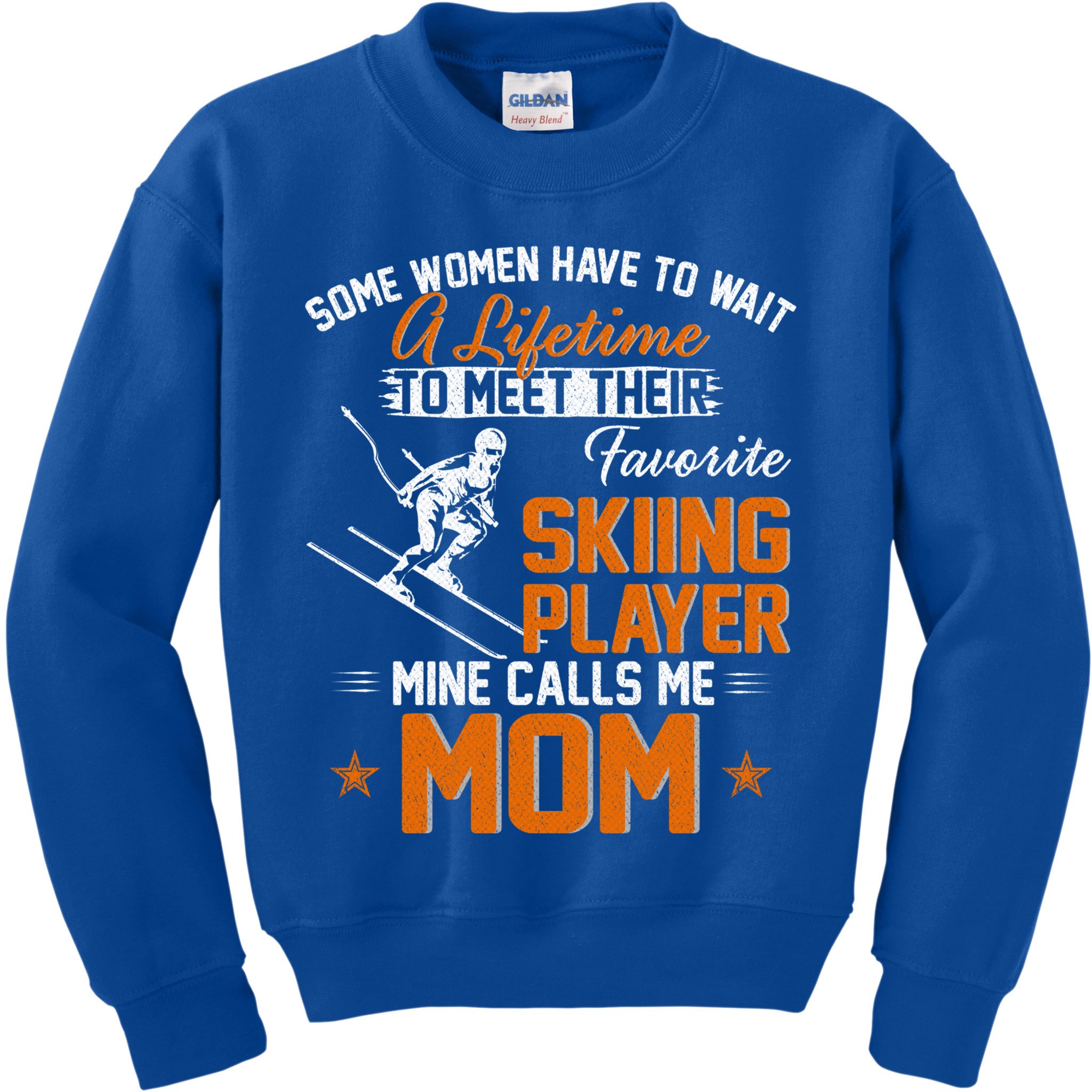 My Favorite Skiing Player Calls Me Mom Gift For Mother Mama Gift Kids Sweatshirt