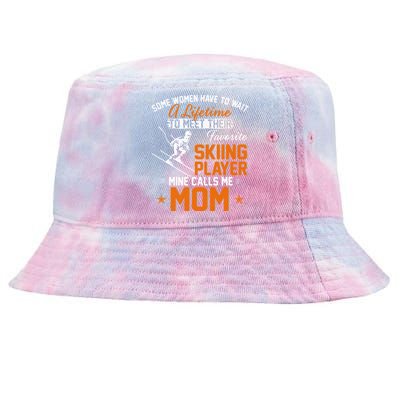 My Favorite Skiing Player Calls Me Mom Gift For Mother Mama Gift Tie-Dyed Bucket Hat