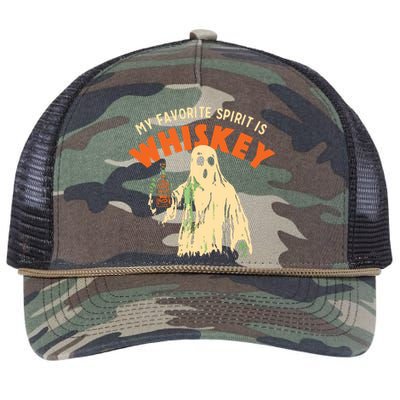 My Favorite Spirit Is Whiskey Retro Rope Trucker Hat Cap