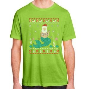 Mermaid Funny Santa Gifts For Christmas Adult ChromaSoft Performance T-Shirt