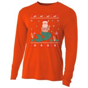 Mermaid Funny Santa Gifts For Christmas Cooling Performance Long Sleeve Crew