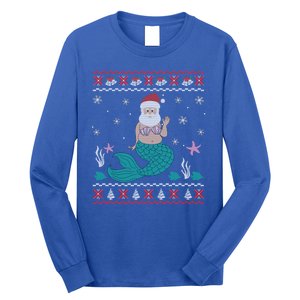 Mermaid Funny Santa Gifts For Christmas Long Sleeve Shirt