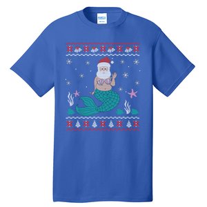 Mermaid Funny Santa Gifts For Christmas Tall T-Shirt