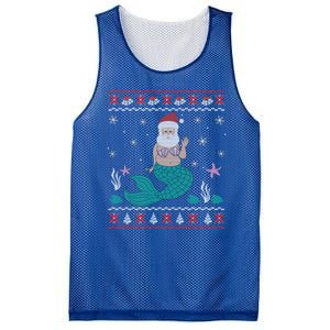 Mermaid Funny Santa Gifts For Christmas Mesh Reversible Basketball Jersey Tank