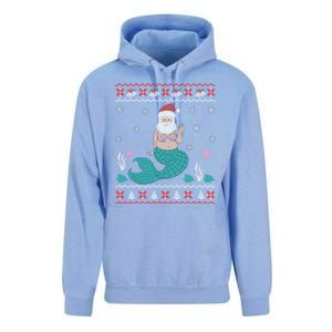 Mermaid Funny Santa Gifts For Christmas Unisex Surf Hoodie