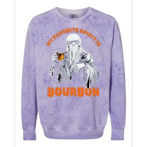 My Favorite Spirit Is Bourbon Halloween Ghost Costume Colorblast Crewneck Sweatshirt