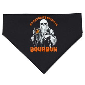 My Favorite Spirit Is Bourbon Halloween Ghost Costume USA-Made Doggie Bandana