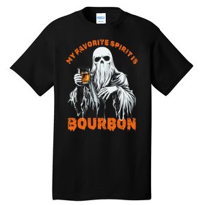 My Favorite Spirit Is Bourbon Halloween Ghost Costume Tall T-Shirt