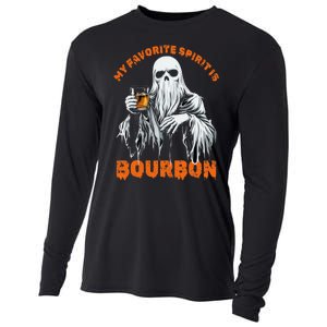 My Favorite Spirit Is Bourbon Halloween Ghost Costume Cooling Performance Long Sleeve Crew