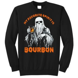 My Favorite Spirit Is Bourbon Halloween Ghost Costume Tall Sweatshirt