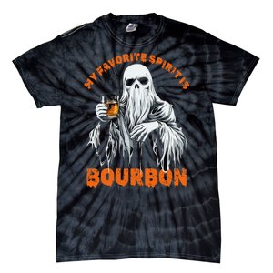 My Favorite Spirit Is Bourbon Halloween Ghost Costume Tie-Dye T-Shirt