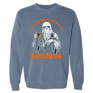 My Favorite Spirit Is Bourbon Halloween Ghost Costume Garment-Dyed Sweatshirt