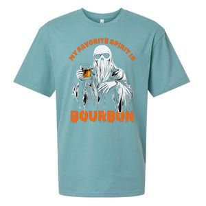 My Favorite Spirit Is Bourbon Halloween Ghost Costume Sueded Cloud Jersey T-Shirt