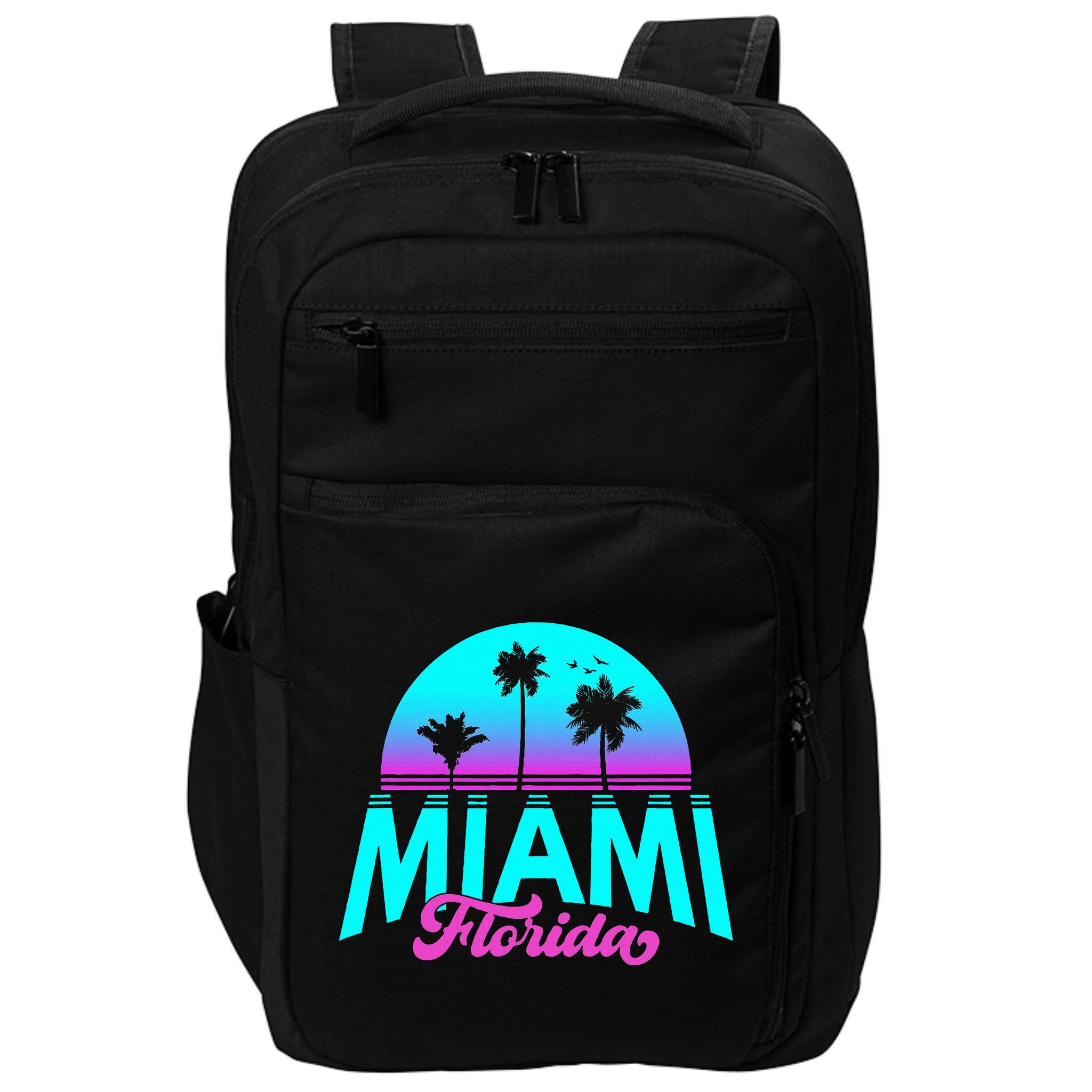 Miami Florida Sunset Impact Tech Backpack